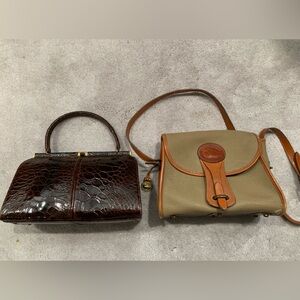 Elegant vintage Brown Belleston and Tan Dooney & Burke Handbag Set